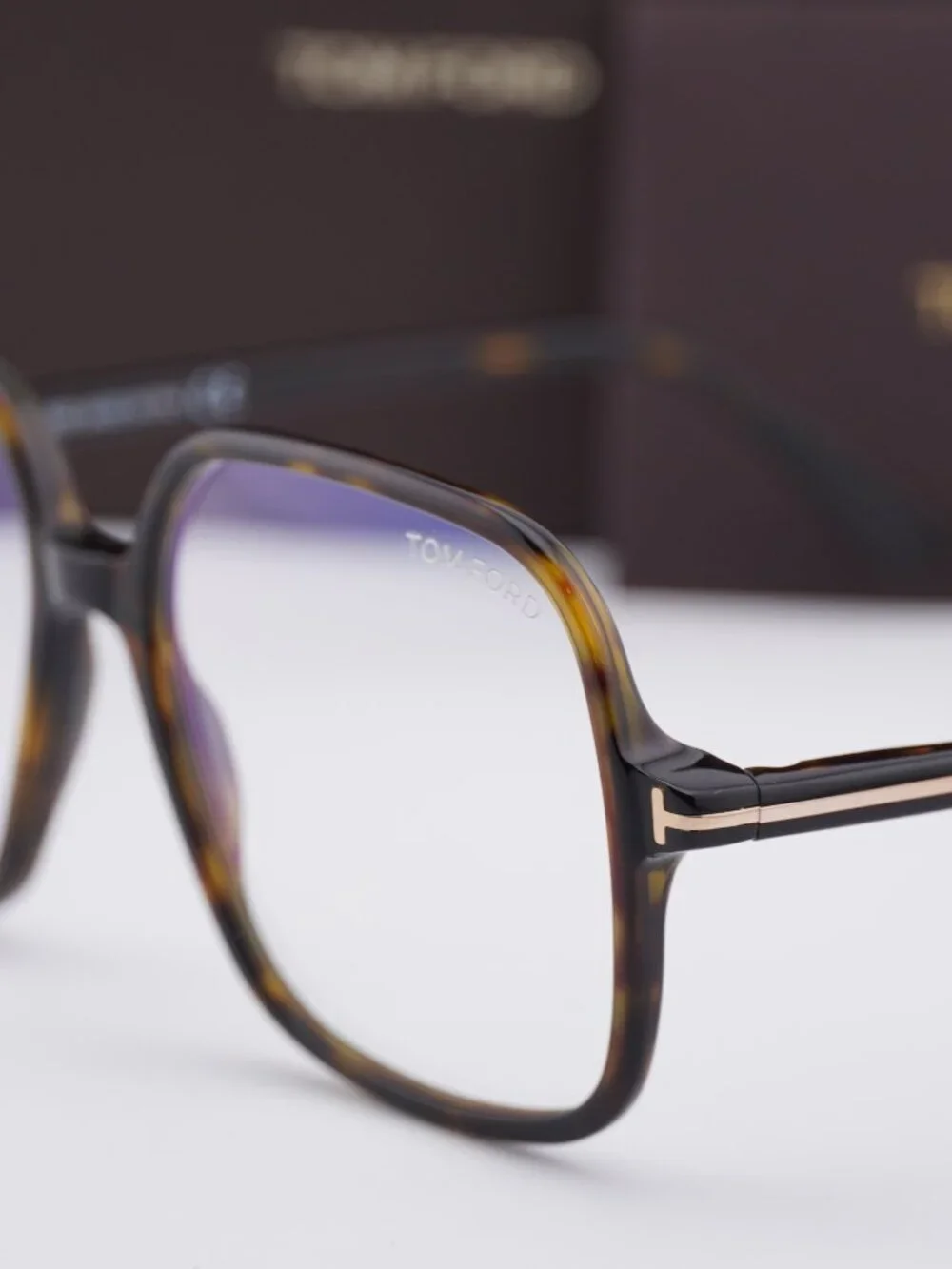 Tom Ford FT5764-B 052 Square Eyeglasses - Dark Havana 56mm